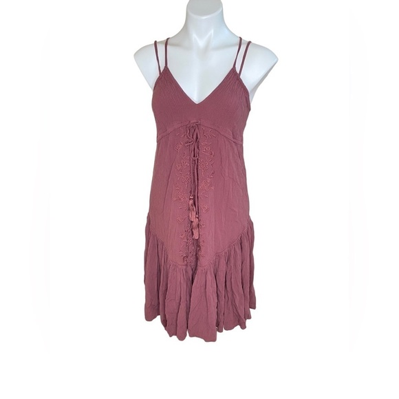 American Eagle studio boho strappy embroidered sundress size  small - Picture 1 of 8
